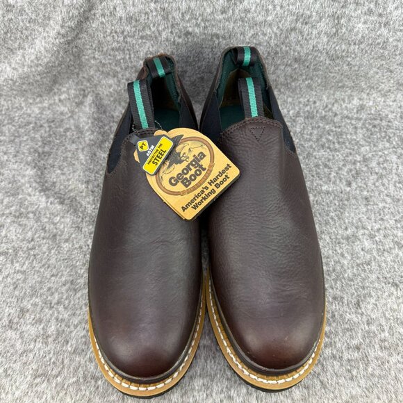 ✅Mens 13W Georgia Boot/Giant Romeo Steel Toe Work Shoe GS262 SR EH ASTM Pull On - Picture 6 of 12